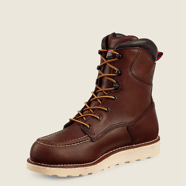 Red Wing Iş Botu Erkek - Traction Tred - 8-Inch Waterproof Soft Toe - Bordo - 38QJOXVWT